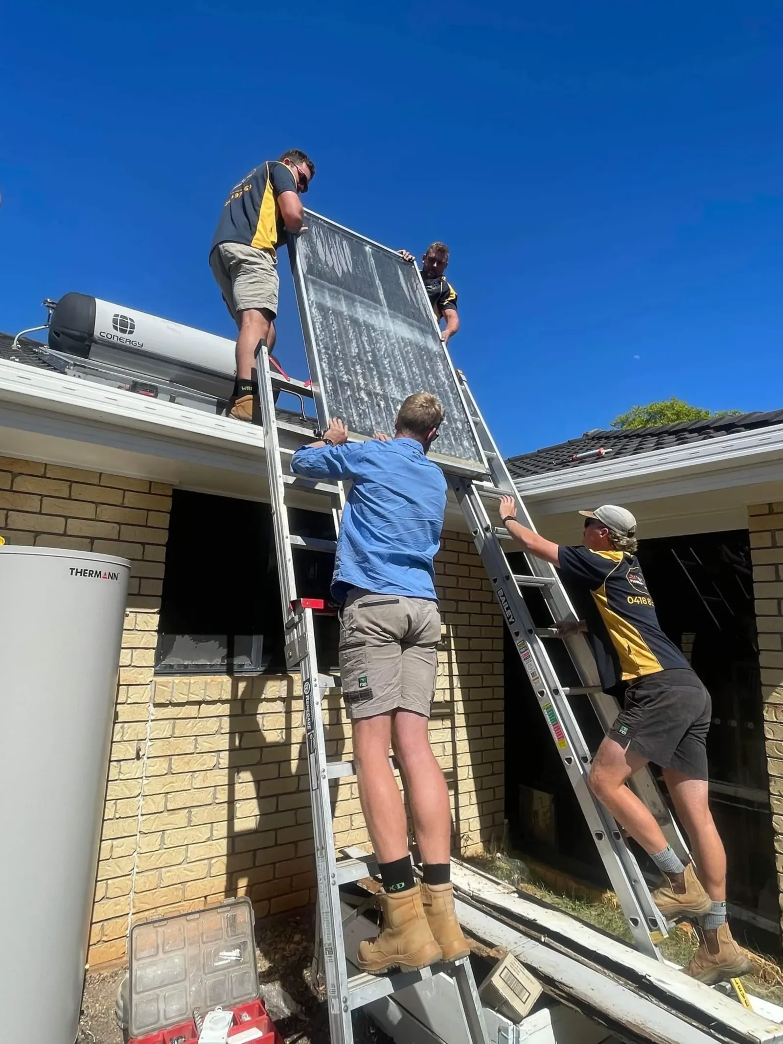 Solar hot water install